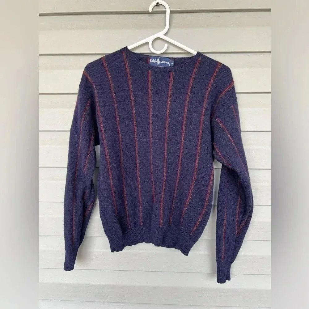 Vtg Polo Ralph Lauren LambsWool Sweater Mens Sz M